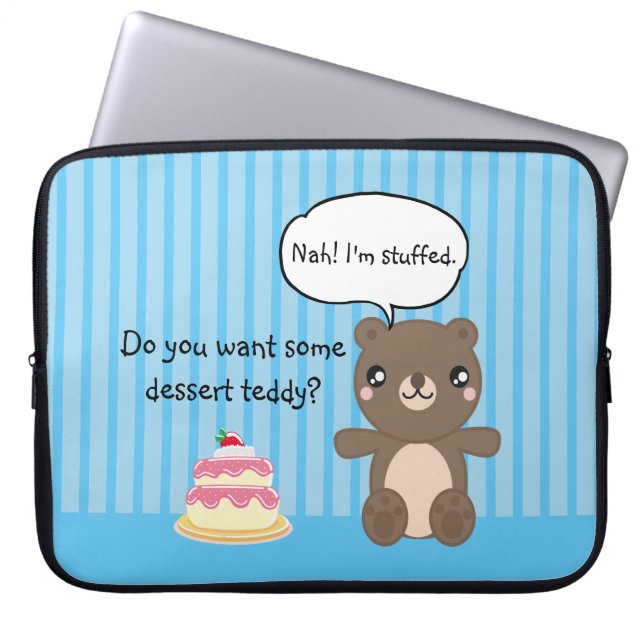Cute Nalle Kids Funny Joke Laptop Fodral (Framsidan)