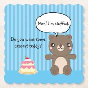 Cute Nalle Kids Funny Joke Underlägg Papper