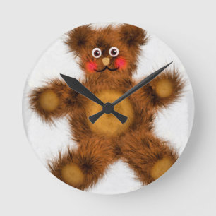 Cute Nalle Leksak Children Shower Rund Klocka