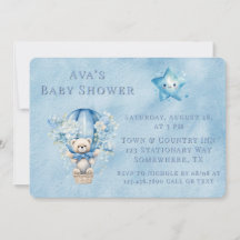 Cute Nalle Luftballong Boy Baby Shower