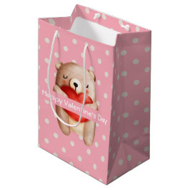 Cute Nalle med ett rött hjärta Alla hjärtans