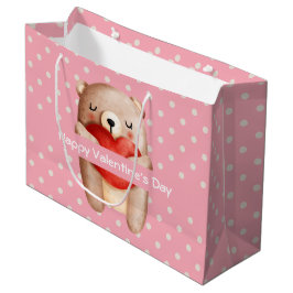 Cute Nalle med ett rött hjärta Alla hjärtans