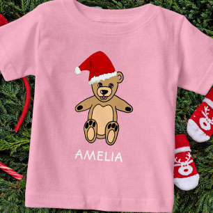 Cute Nalle med jultomten jul T Shirt