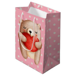 Cute Nalle med rött hjärta