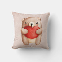 Cute Nalle med rött hjärta