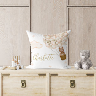 Cute Nalle och ballonger Baby Nursery Kudde