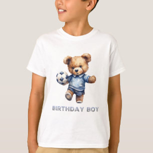 Cute Nalle och Fotboll, Födelsedagsfest T Shirt