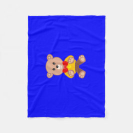 Cute Nalle på Blue Fleece Blanket