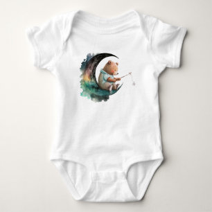 Cute Nalle på Måne, Push Tecknad Bear T Shirt