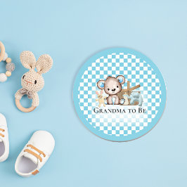 Cute Nalle Picnic Baby Shower-Personlig Knapp