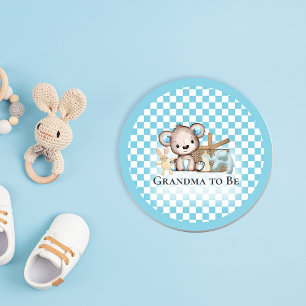 Cute Nalle Picnic Baby Shower-Personlig Knapp
