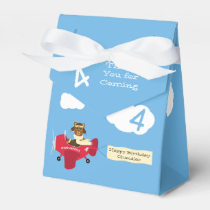 Cute Nalle Pilot Anpassat namn och Ålder Födelseda Presentaskar