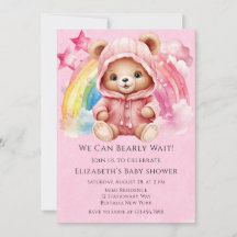 Cute Nalle Rainbow Girl Baby Shower