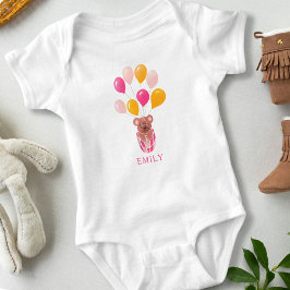Cute Nalle Rosa Balloons Girl T Shirt