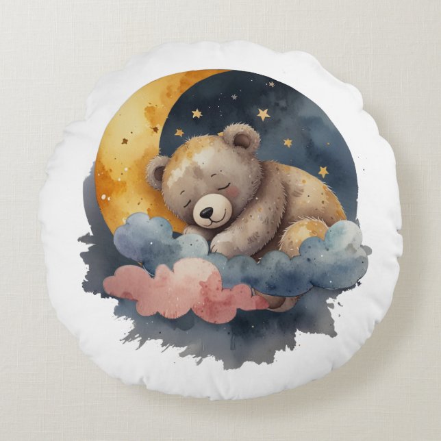 Cute Nalle Rund Kudde (Framsidan)