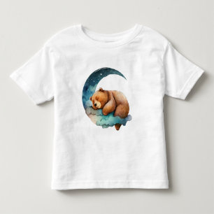 Cute Nalle som sover på Crescent Måne T Shirt