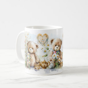 Cute Nalle Tea Party Blommigten Mugg