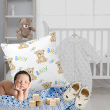 Cute Nalle Watercolor Pojke Nursery