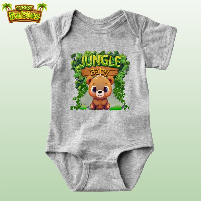 Cute Nalle Wildlife Natature Forest Graphic 🧸 T Shirt (Cute Teddy Bear Jungle Baby Shirt, Woodland Wildlife Forest Graphic Nature-Inspired Bodysuit 🐻)