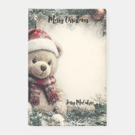 Cute Nalle with Juldekorationer - Festi Post-it Block