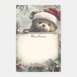 Cute Nalle with Juldekorationer - Festi Post-it Block