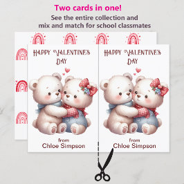 Cute Nalles Barn Valentine Classroom Card Vykort