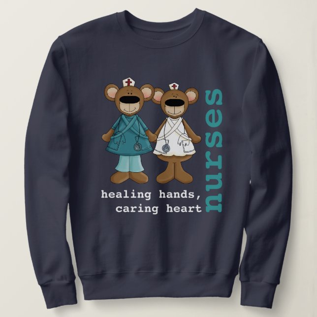Cute Nalles Sweatshirt for Nurse Tröja (Design framsida)