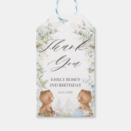 Cute Nalles Tea för 2:a födelsedagen Party Presentetikett