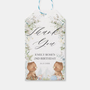 Cute Nalles Tea för 2:a födelsedagen Party Presentetikett