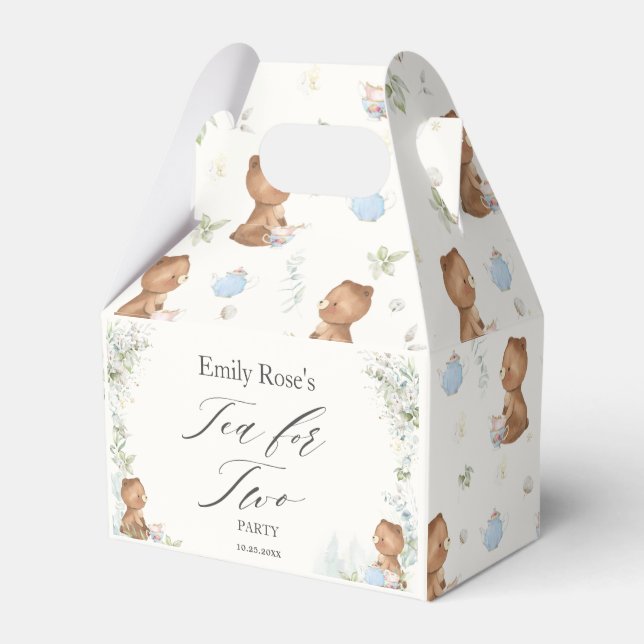 Cute Nalles Tea för 2:a födelsedagseftergift B Presentaskar (Framsidan Sidan)