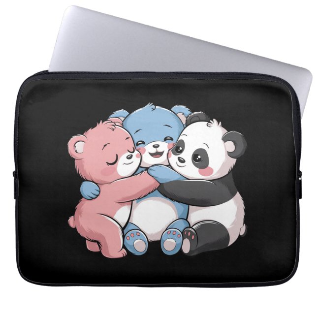 Cute Nalles with Panda Laptop Fodral (Framsidan)