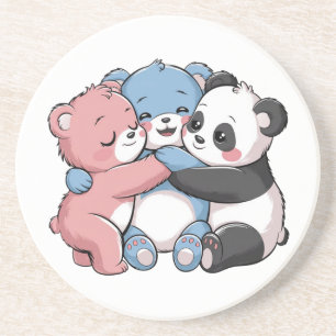 Cute Nalles with Panda Underlägg