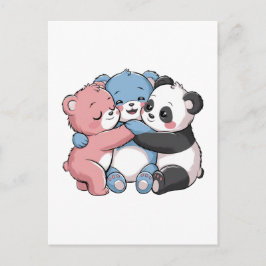 Cute Nalles with Panda Vykort