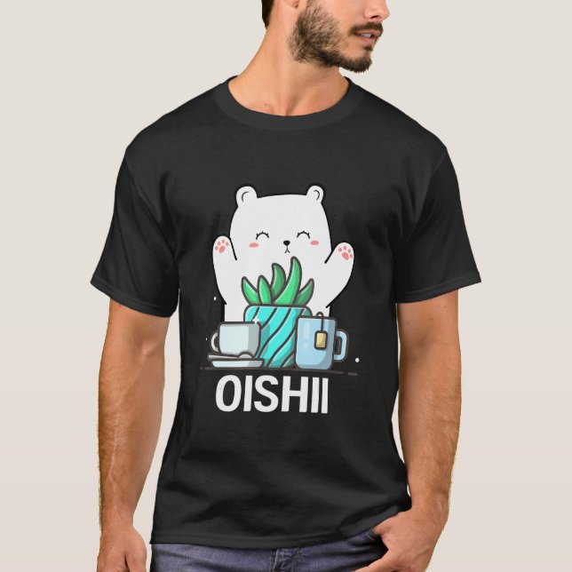 Cute Namaste Bear Do Yoga Gardening  Coffee T Shirt (Framsida)
