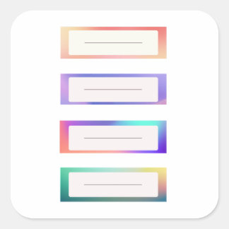 Cute Namn bricka Sticker Fyrkantigt Klistermärke