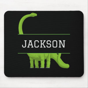 Cute Namn Personlig Dinosaur Black Musmatta