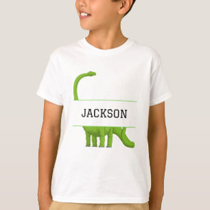 Cute Namn Personlig Kids' Dinosaur White T Shirt
