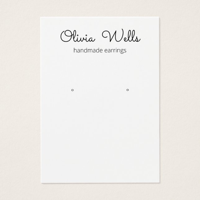 Cute Namnteckning Visning för skriptläsning Visitkort (Framsidan)