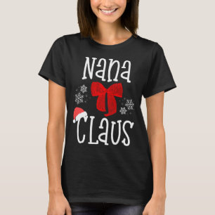 Cute Nana Claus Santa Grandma jul Pajama Fam T Shirt
