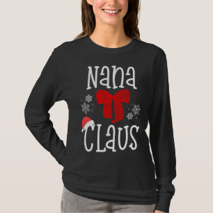 Cute Nana Claus Santa Grandma jul Pajama Fam T Shirt