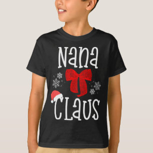 Cute Nana Claus Santa Grandma jul Pajama Fam T Shirt