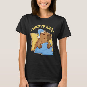 Cute Napping Capybara Pajama Nappybara T Shirt