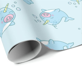 Cute Narwhal Baby Shower Kawaii Rosa Girl Girl Gir Presentpapper