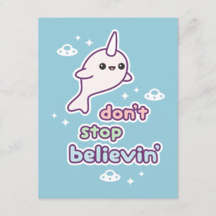 Cute Narwhal Födelsedagsfest inbjudan