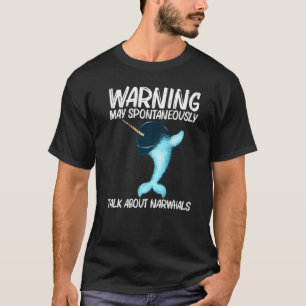 Cute Narwhal För manar Women Whale Arktiska havet T Shirt