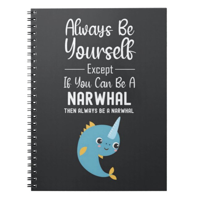 Cute Narwhal Lover Gifts Animal Ocean Life Whale Anteckningsbok (Framsidan)