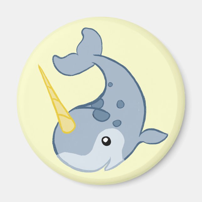 Cute Narwhal Magnet (Framsidan)