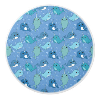 Cute Narwhal Mönster Knopp