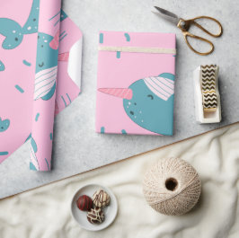 Cute Narwhal Mönster Presentpapper