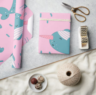 Cute Narwhal Mönster Presentpapper